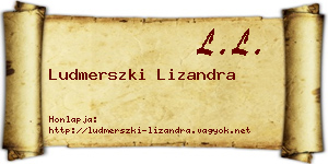 Ludmerszki Lizandra névjegykártya